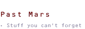 Past Mars