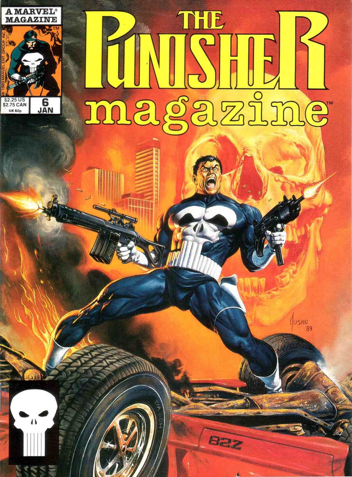 Punisher Saturday Joe Jusko Punisher Magazine Cover Dangerous Universe