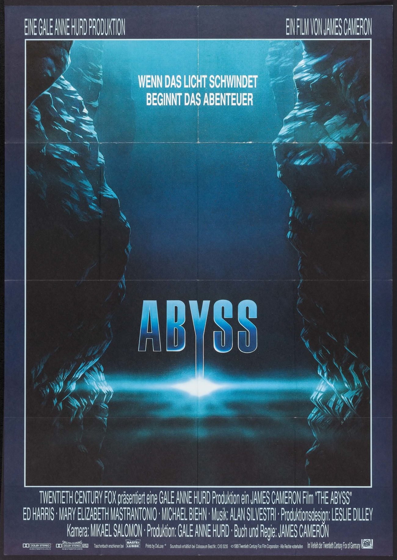 The Abyss 11x17 Movie Poster 1989 