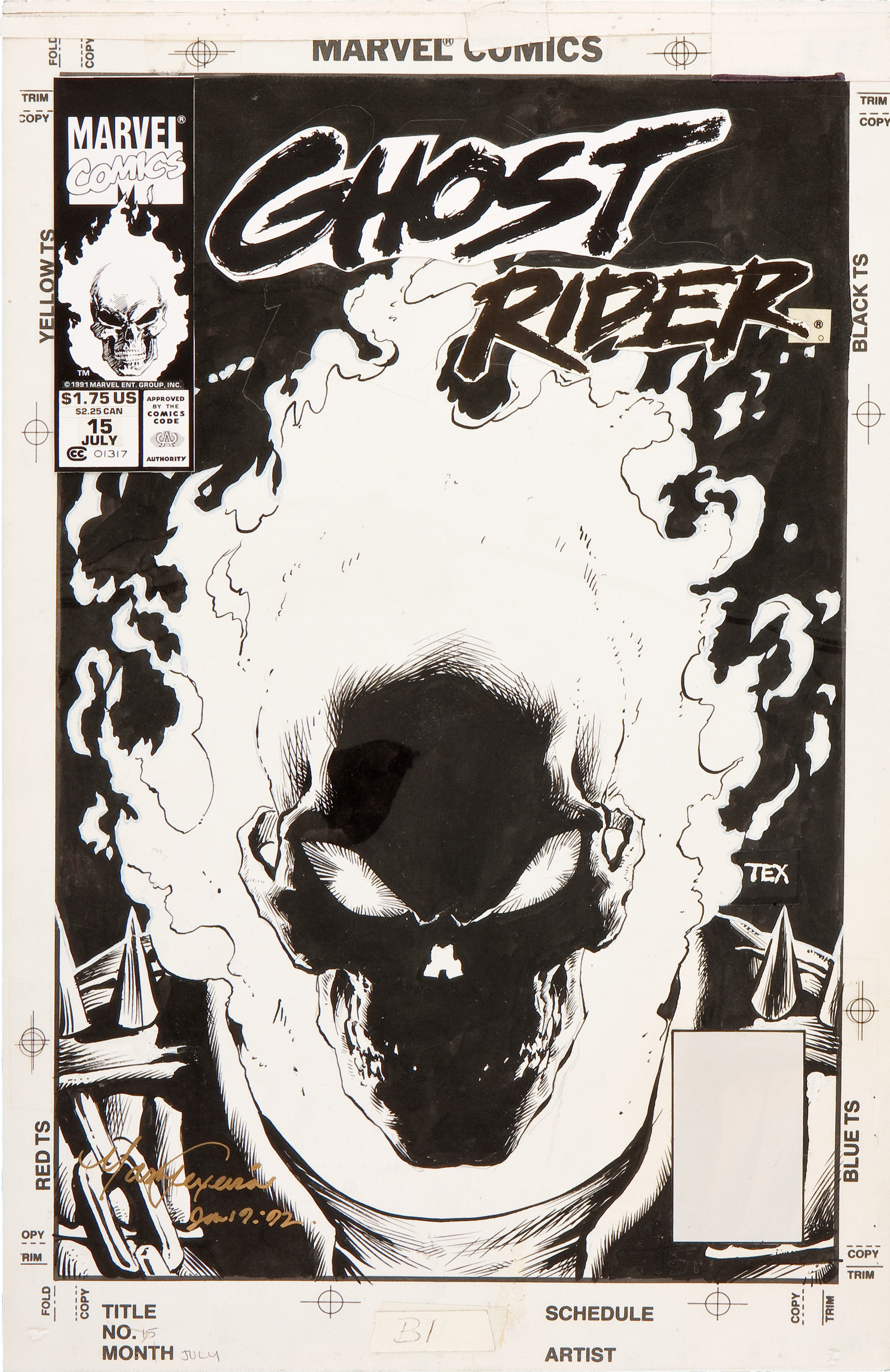 Mark Texeira Ghost Rider #15 cover