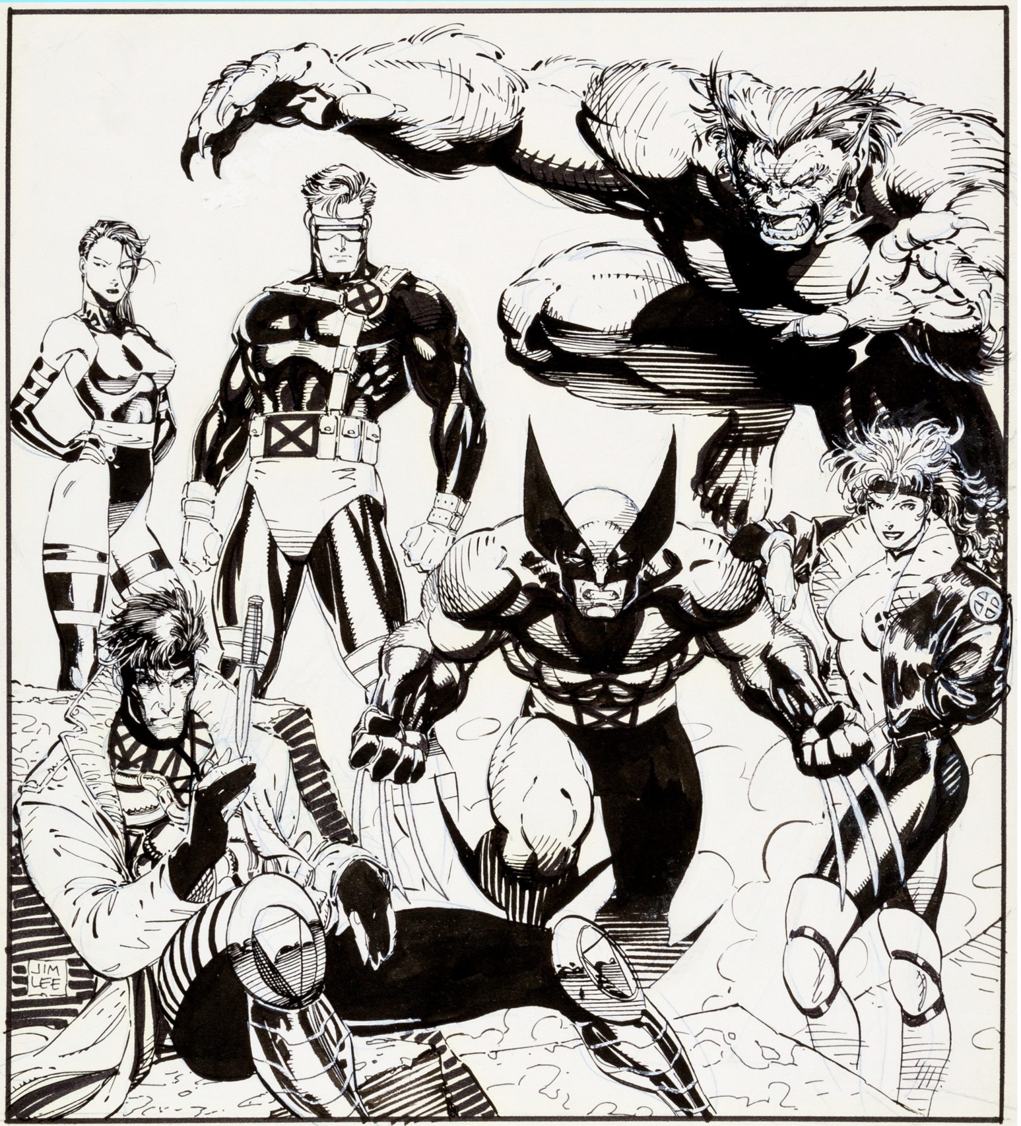 Jim Lee X-Men drawing