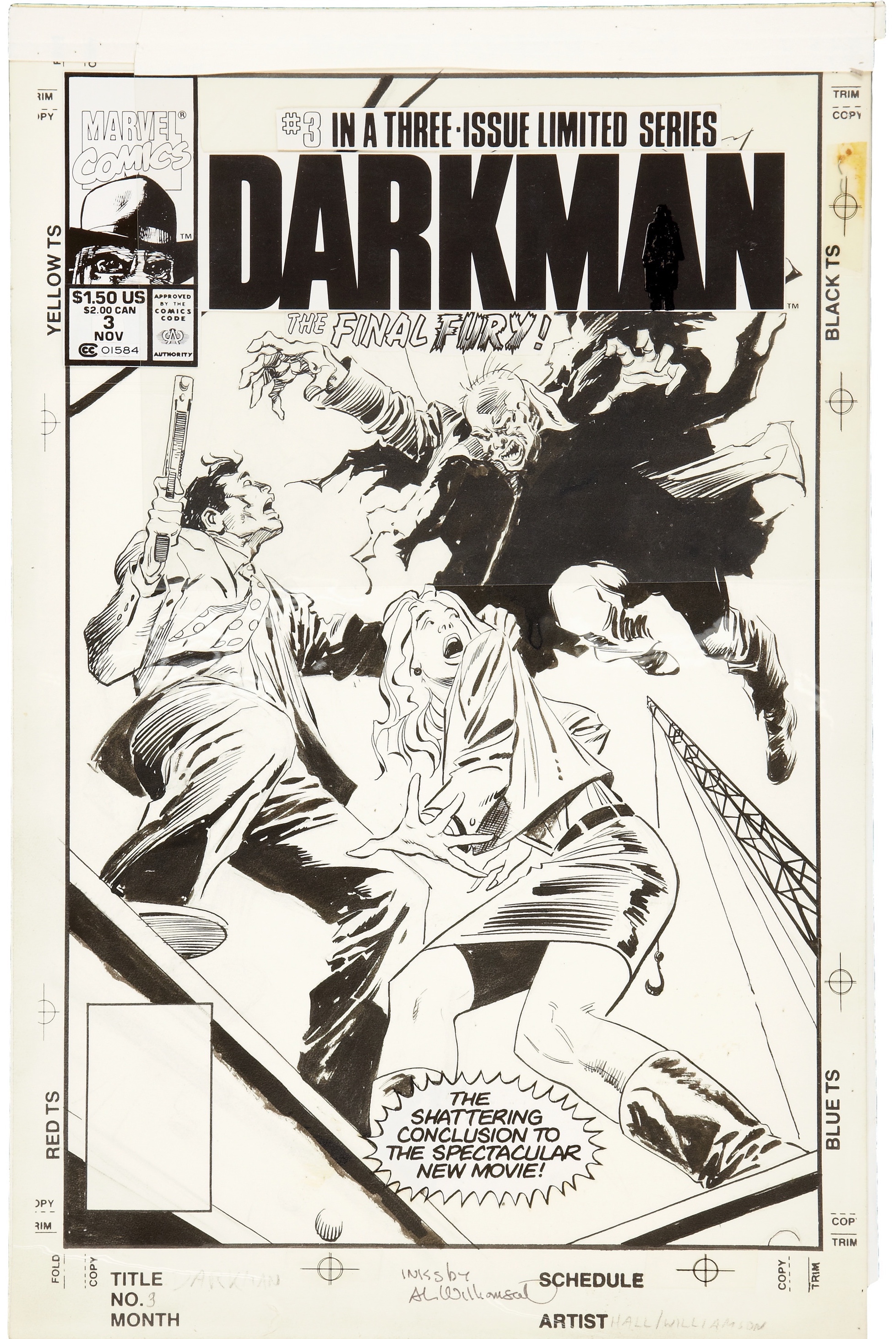 Bob Hall and Al Williamson Darkman #3 Cover