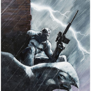 Jim Lee Punisher Magazine #14 cover painting