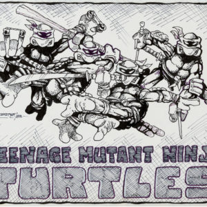 Kevin Eastman Teenage Mutant Ninja Turtles pin-up