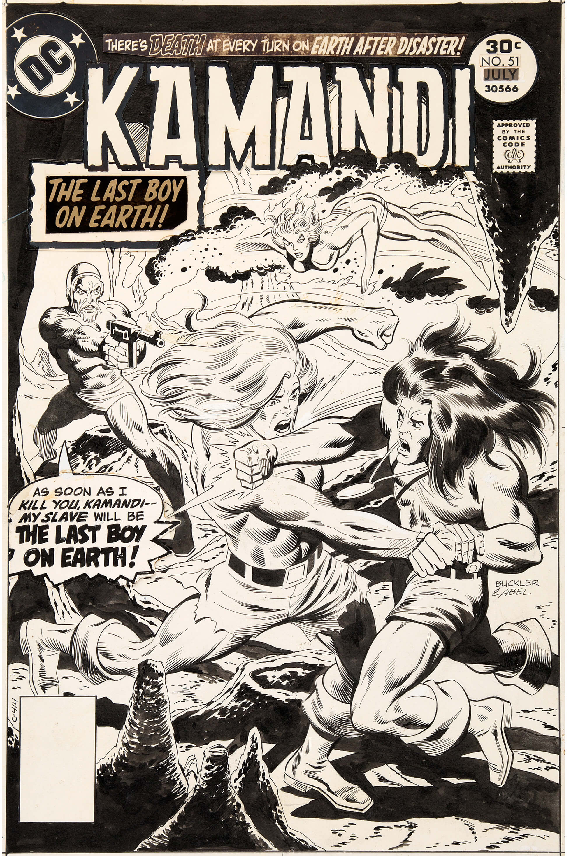 Rich Buckler and Jack Abel Kamandi, the Last Boy on Earth #51 cover