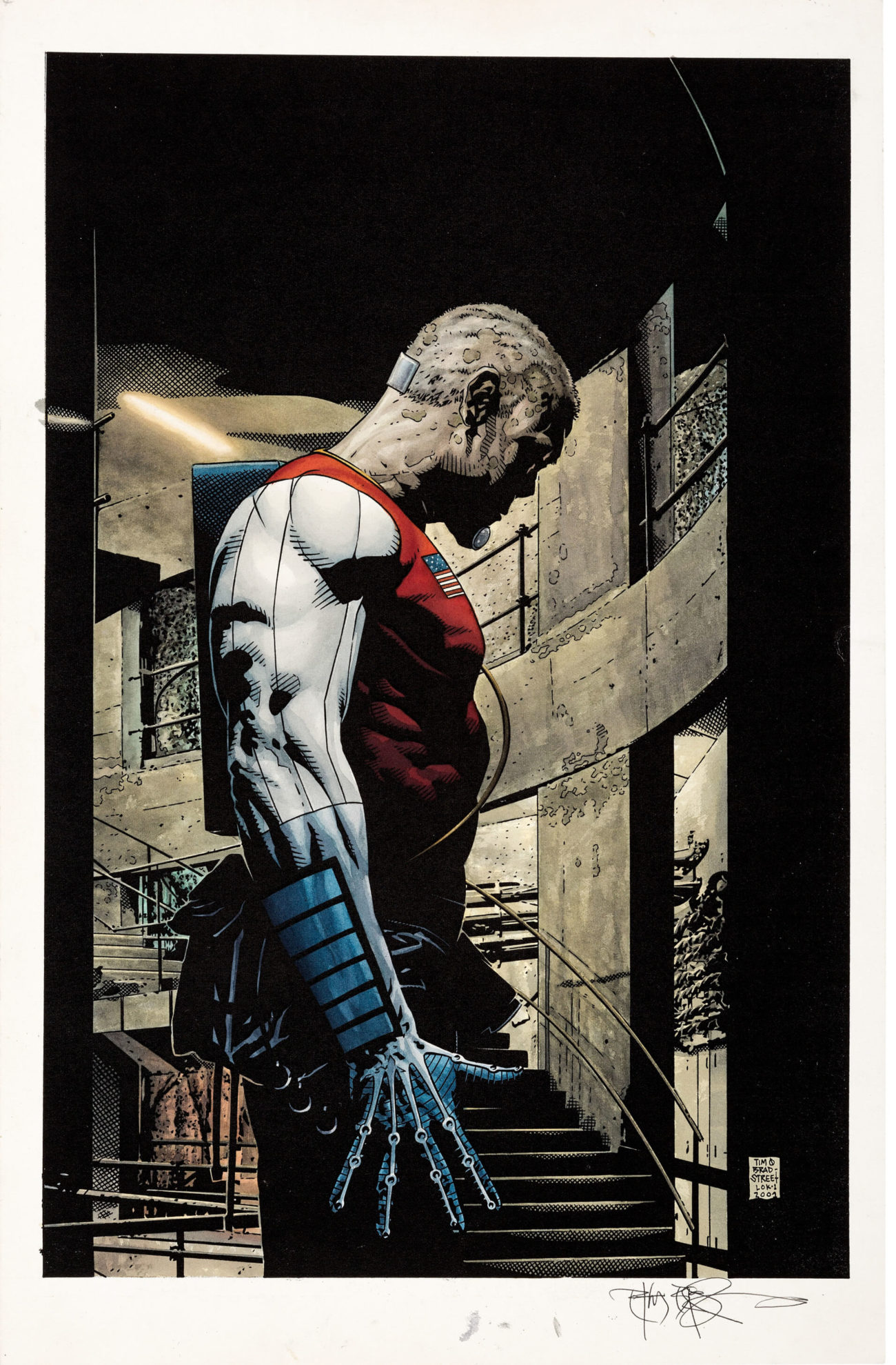 Tim Bradstreet Deathlok pin-up illustration