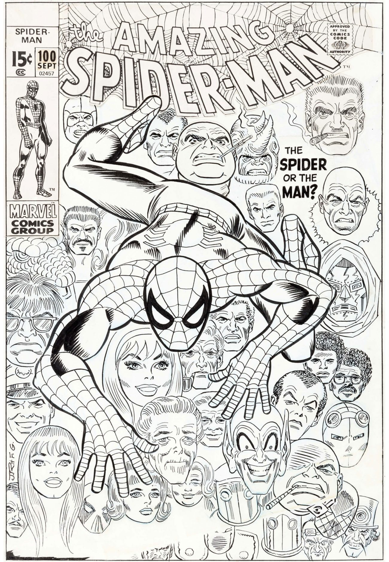 John Romita Sr. Amazing Spider-Man #100 cover