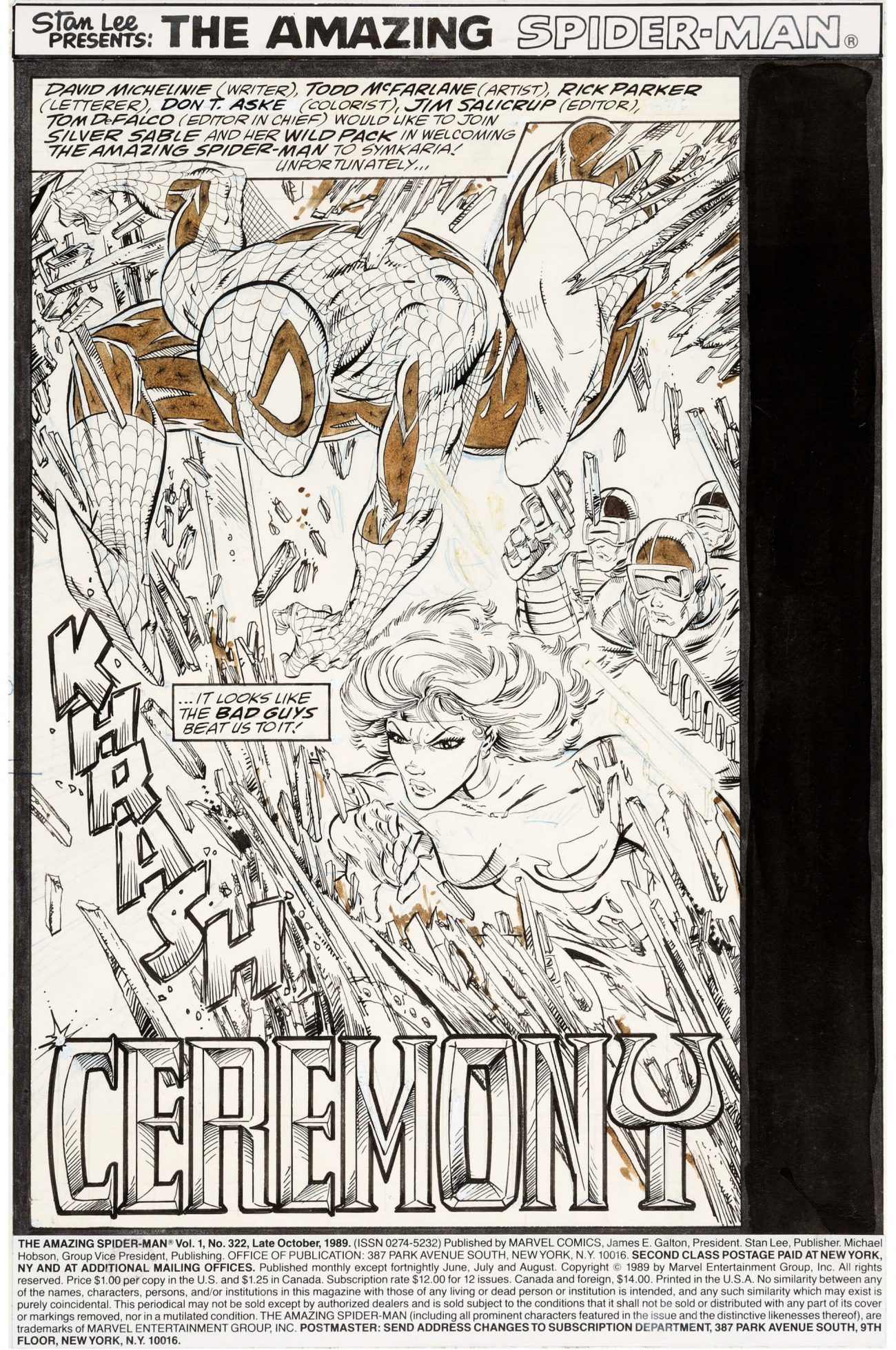 Todd McFarlane Amazing Spider-Man splash page