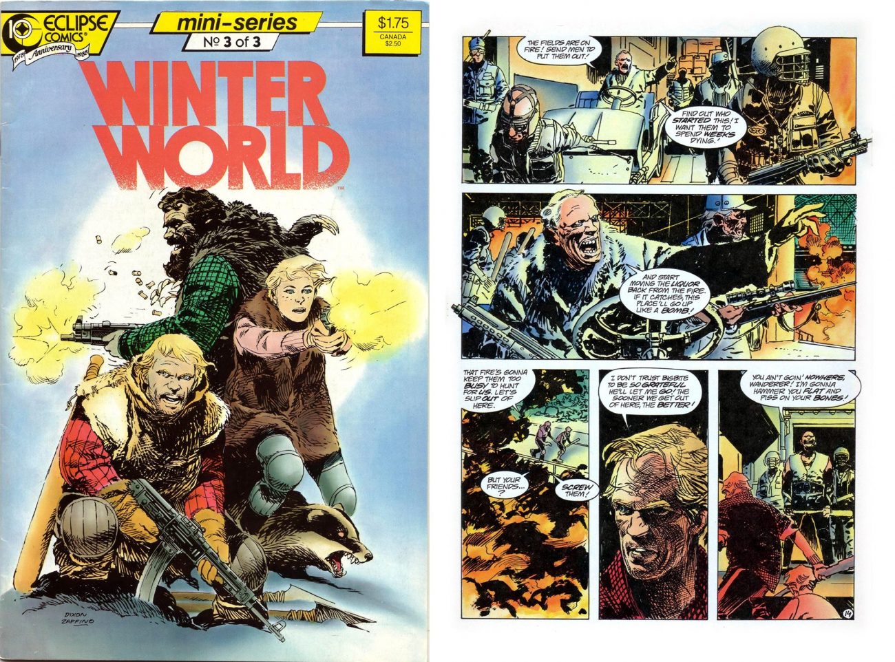 Winter World comic book art