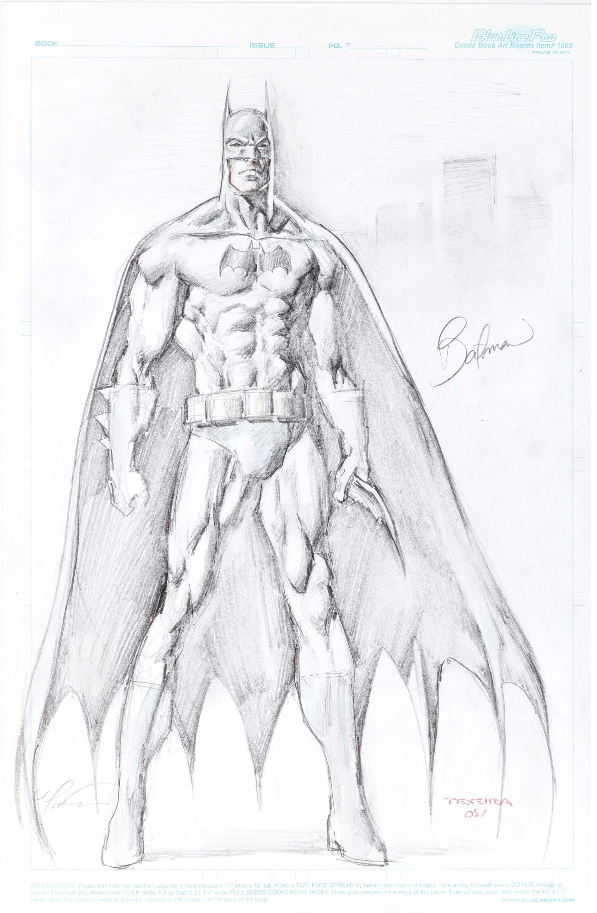 Mark Texeira Batman drawing