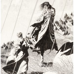 Bernie Wrightson unused Frankenstein illustration