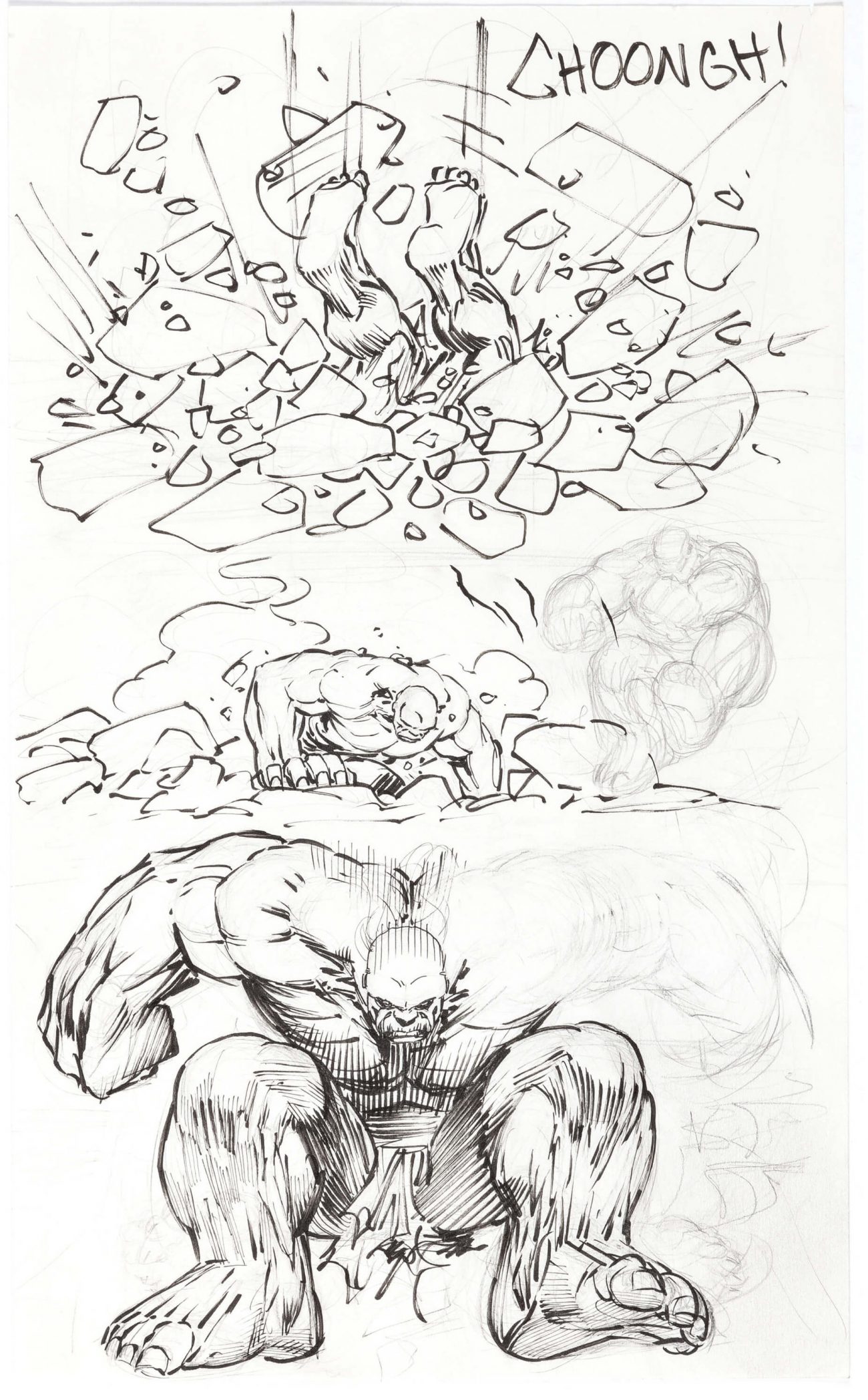 Dale Keown Incredible Hulk sketches