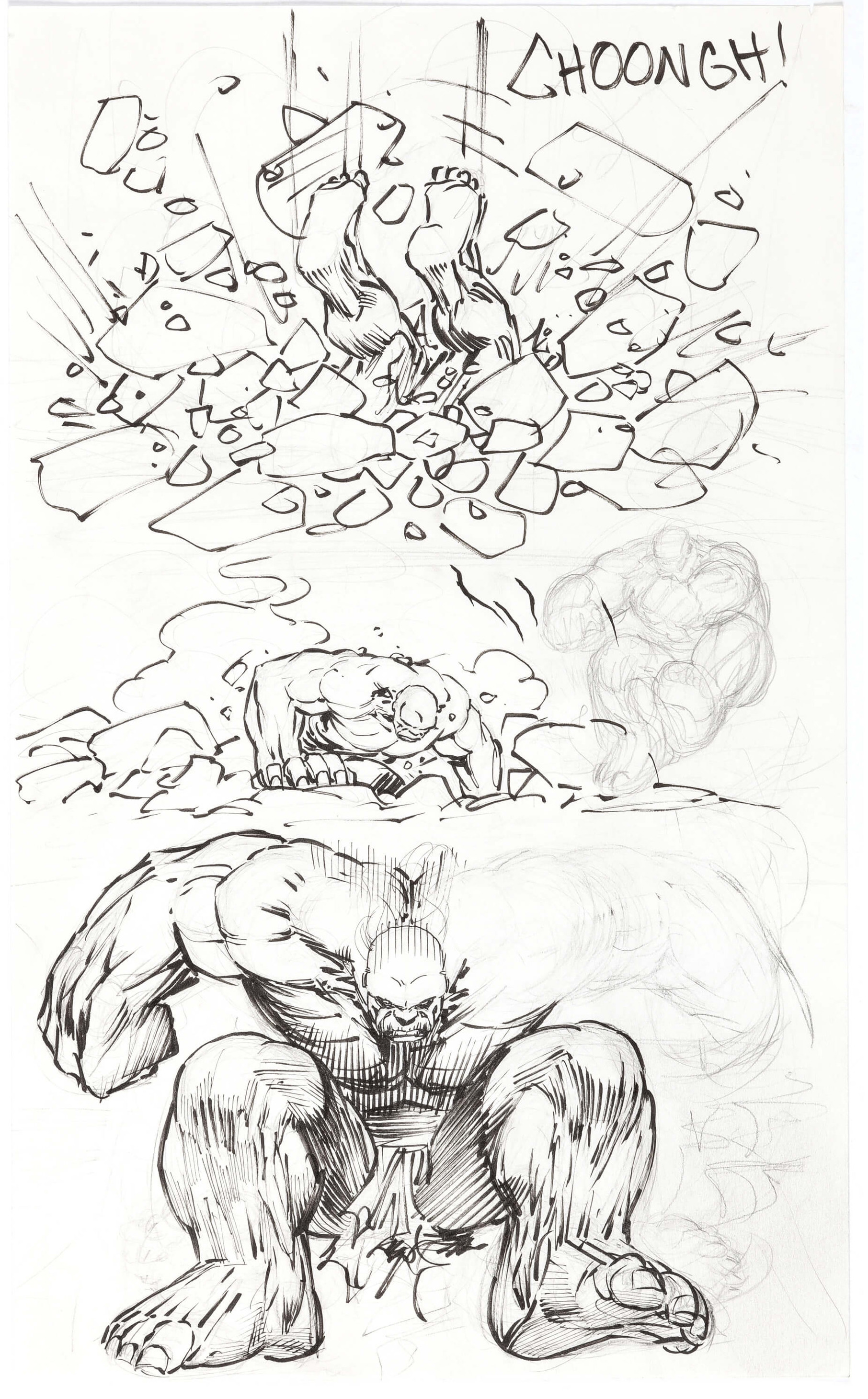 Dale Keown Incredible Hulk sketches