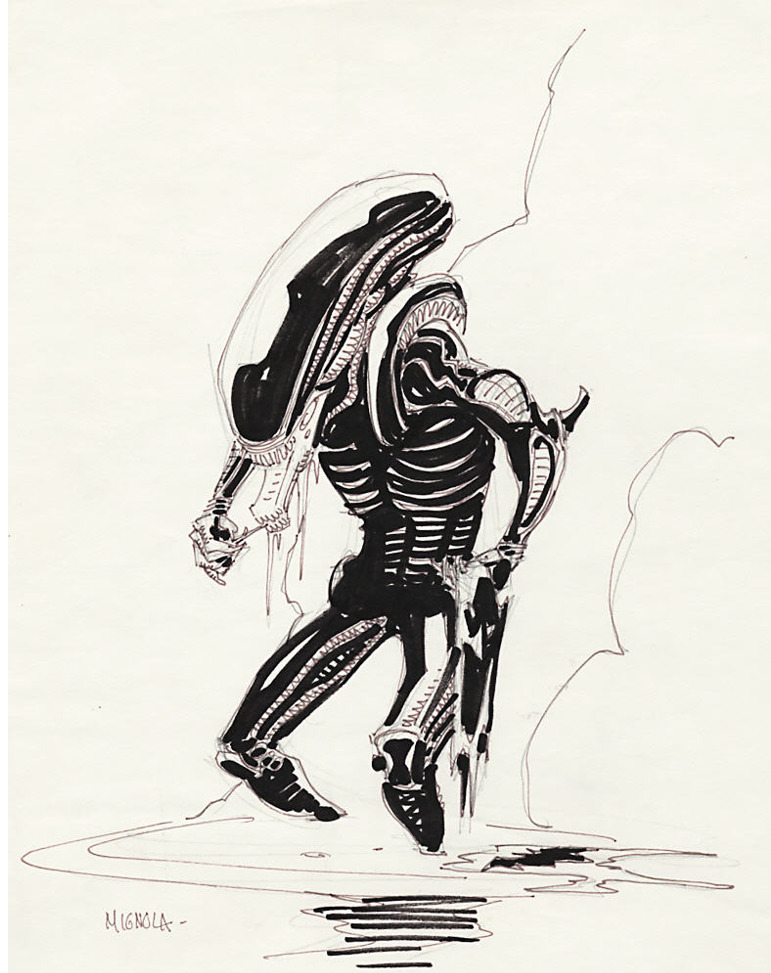 Mike Mignola - Original Sketch of The Alien