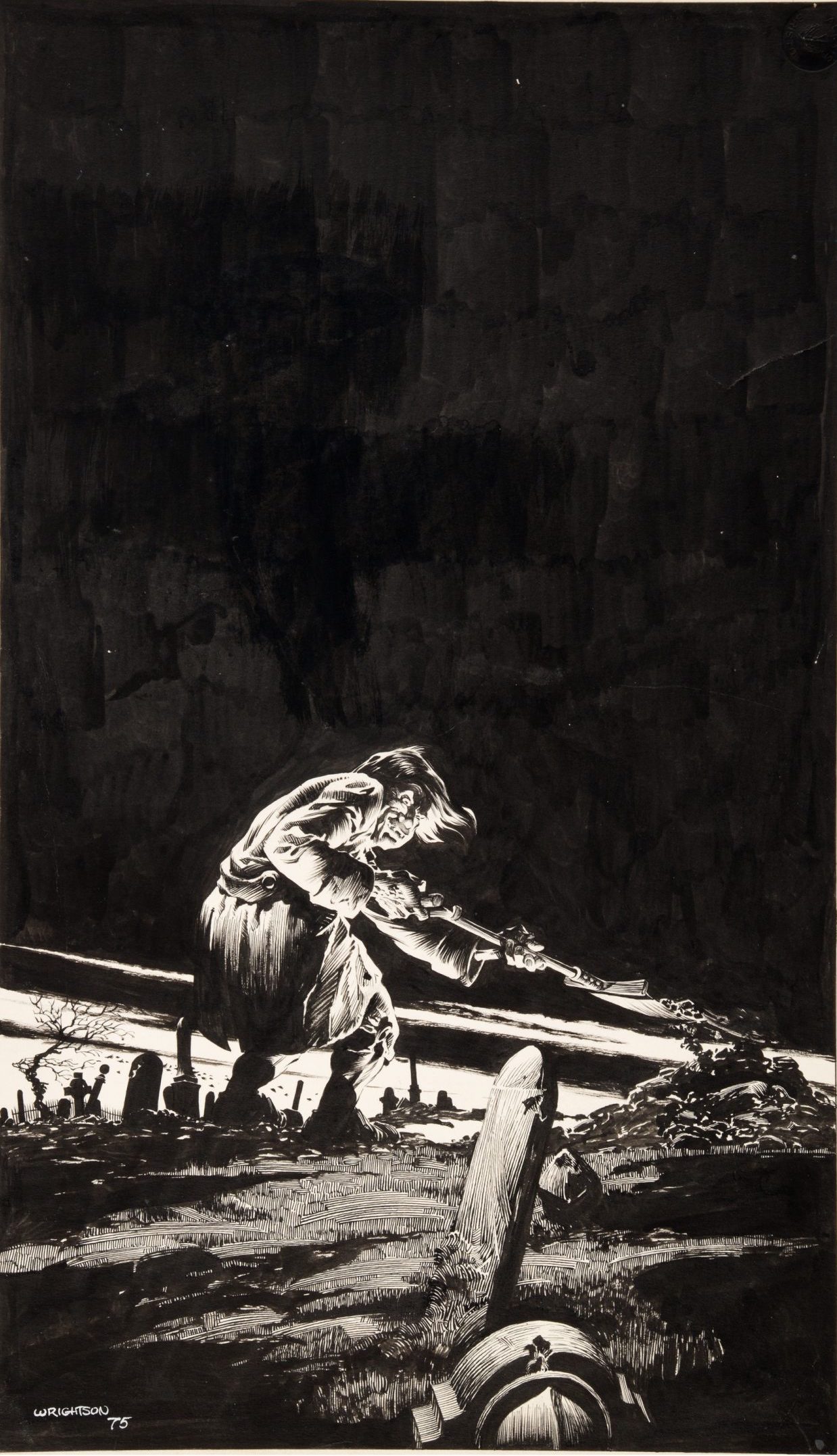 Bernie Wrightson Eerie #67 illustration