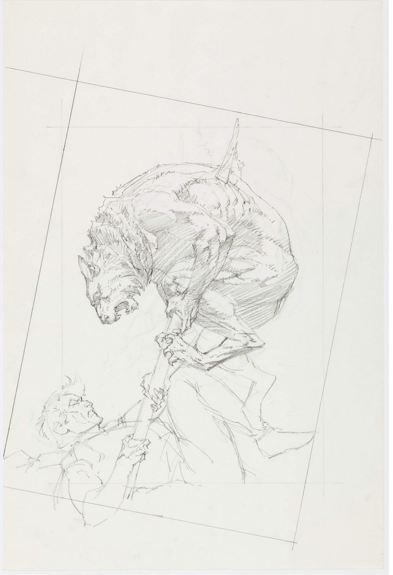 Bernie Wrightson Silver Bullet movie drawing