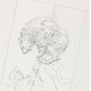 Bernie Wrightson Silver Bullet movie drawing