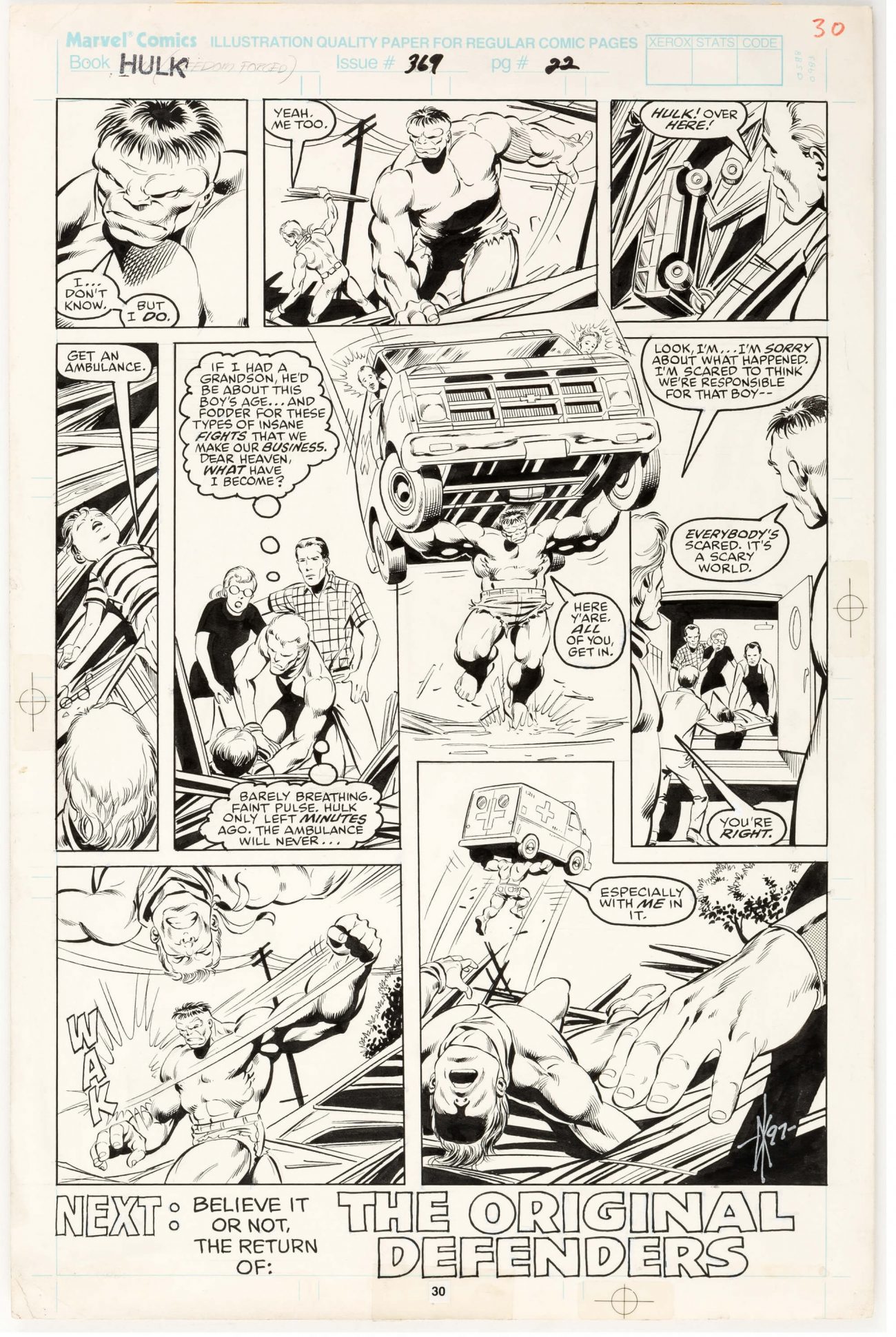 Dale Keown and Bob McLeod The Incredible Hulk page