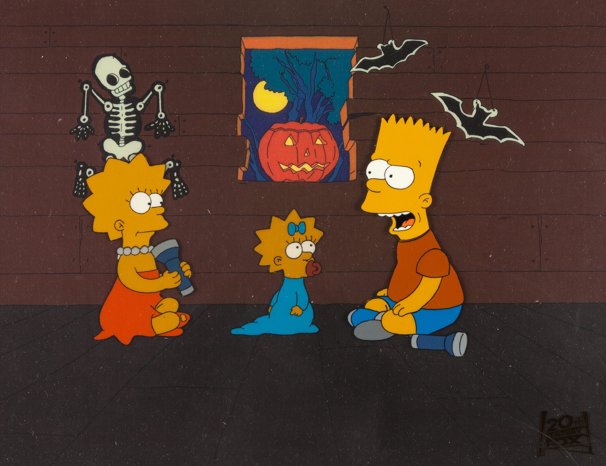 The Simpsons Treehouse of Horror production cel