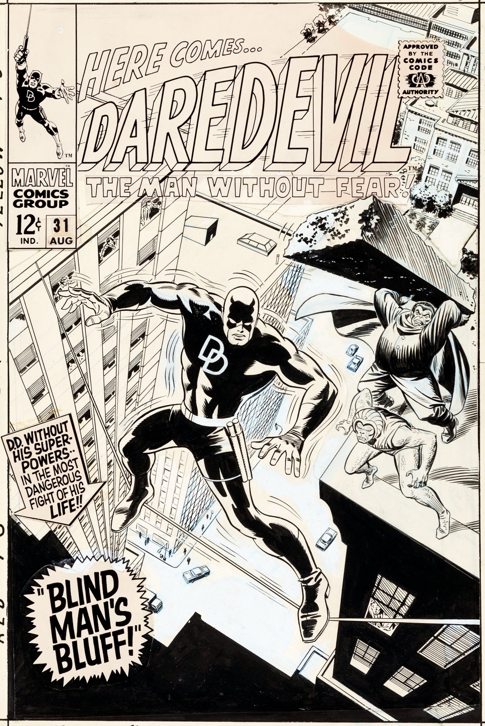 Gene Colan Daredevil #31 cover
