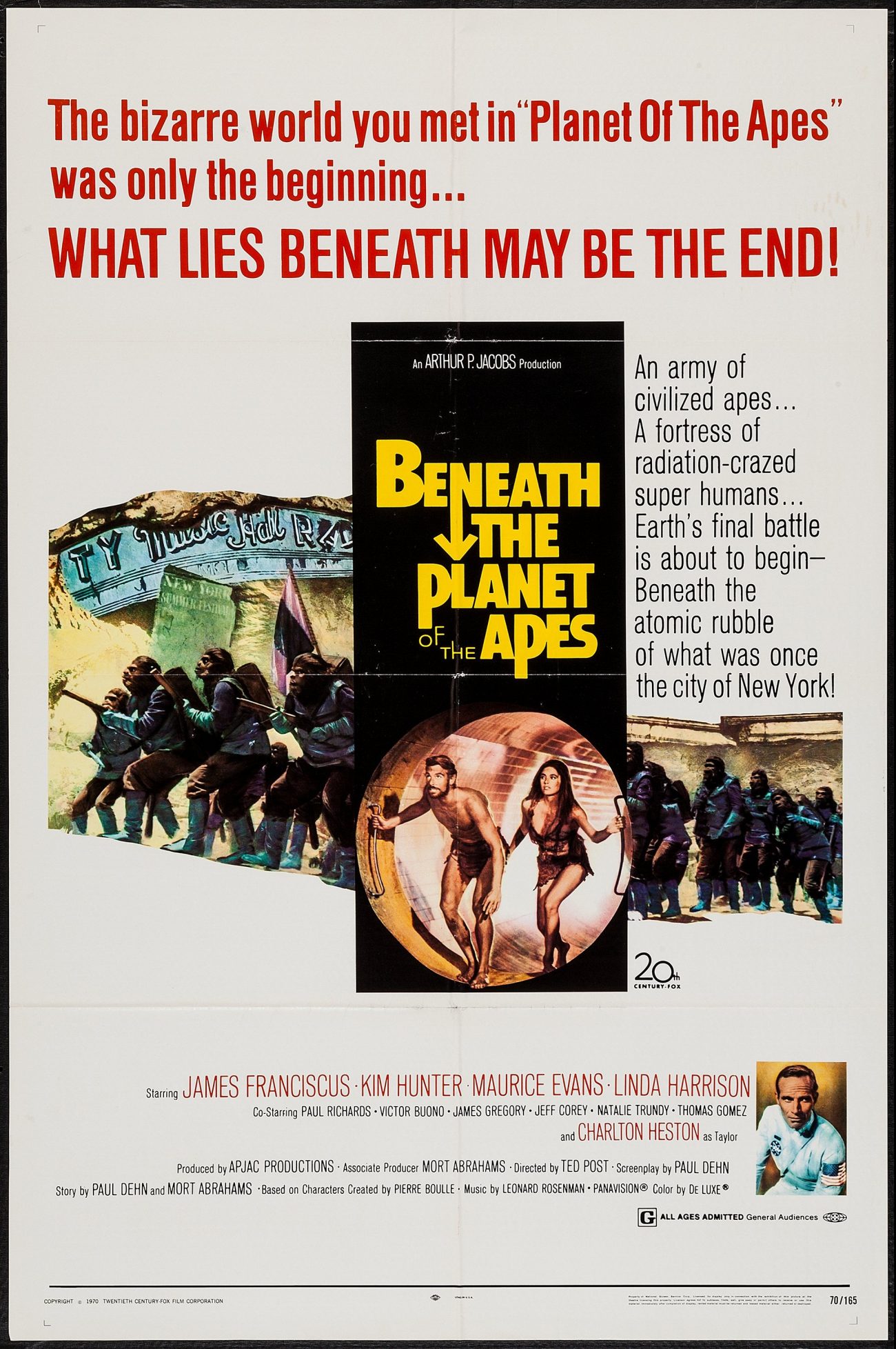 Beneath the Planet of the Apes (1970) poster