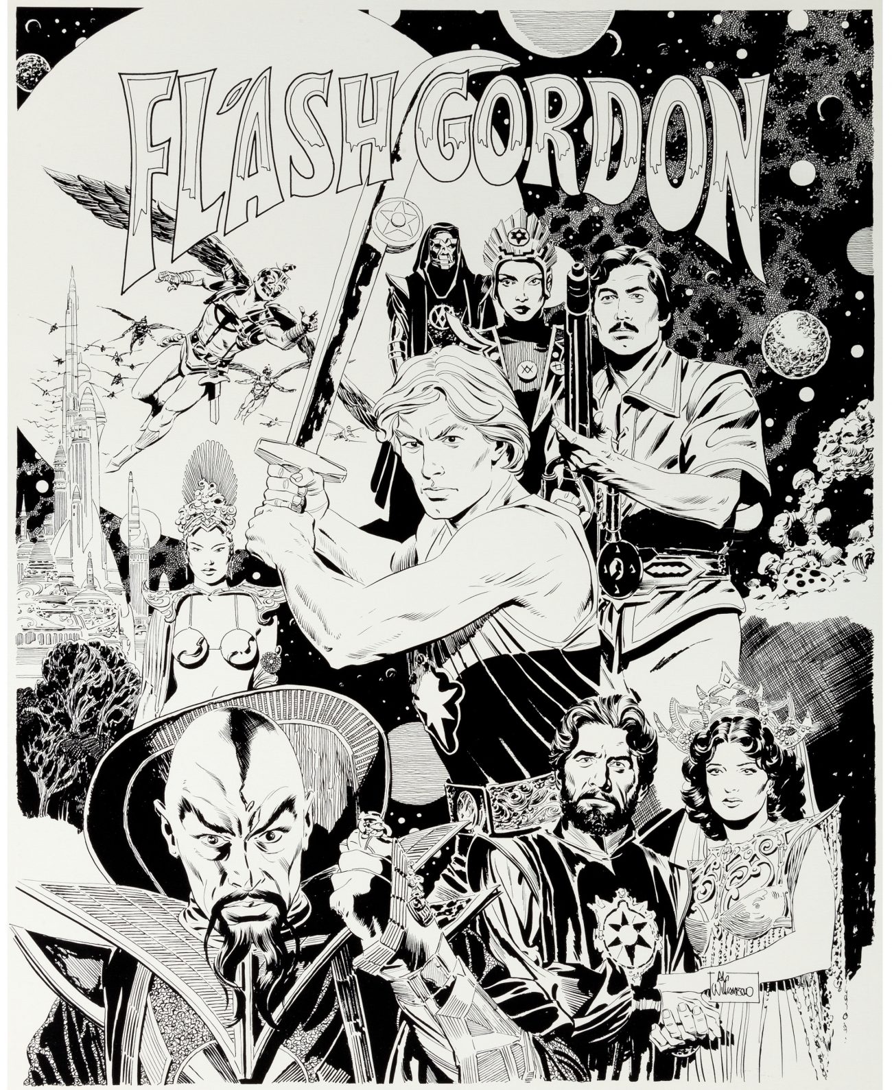 Al WIlliamson Flash Gordon drawing