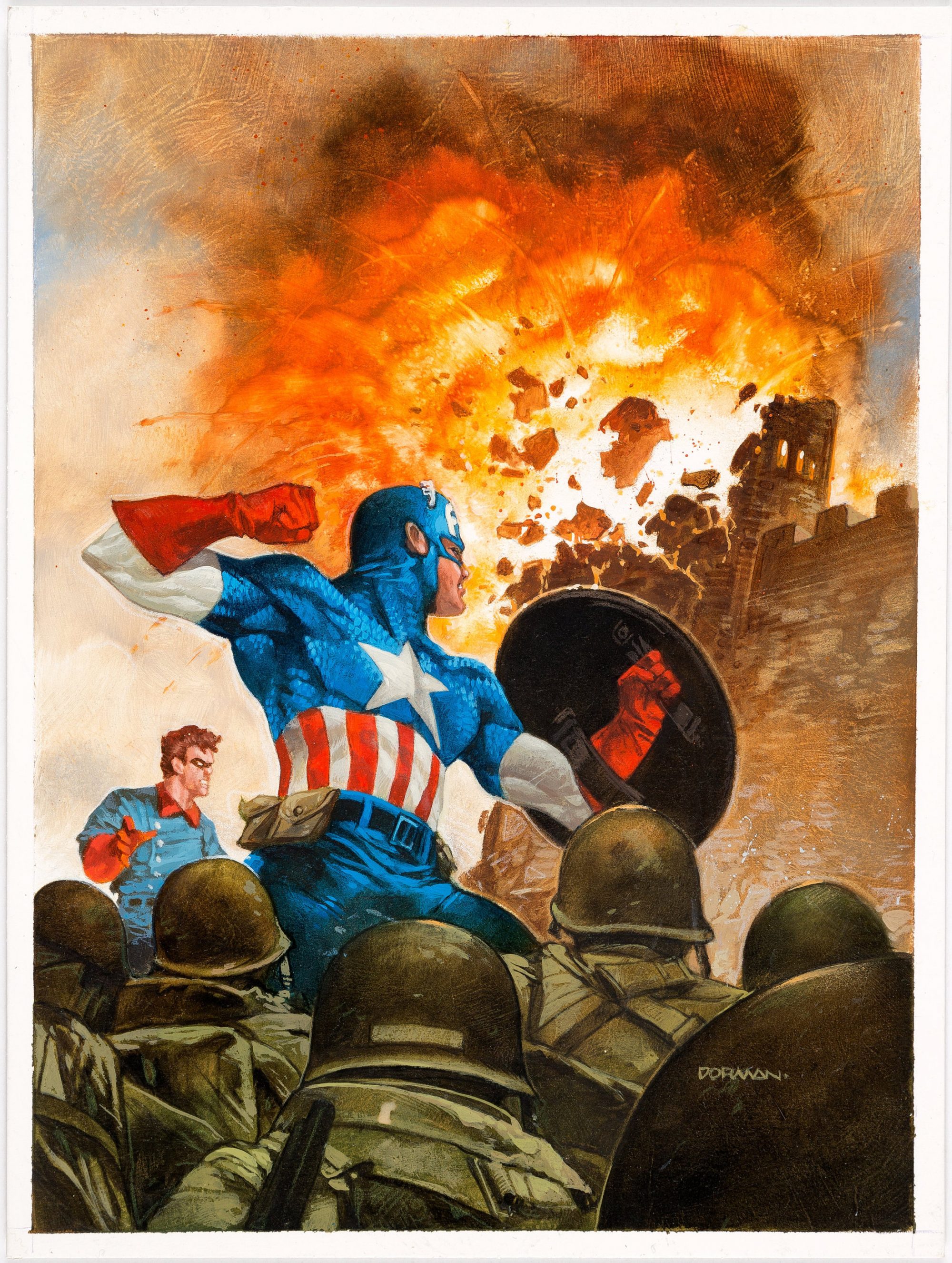 Captain America Painting by Dave Dorman