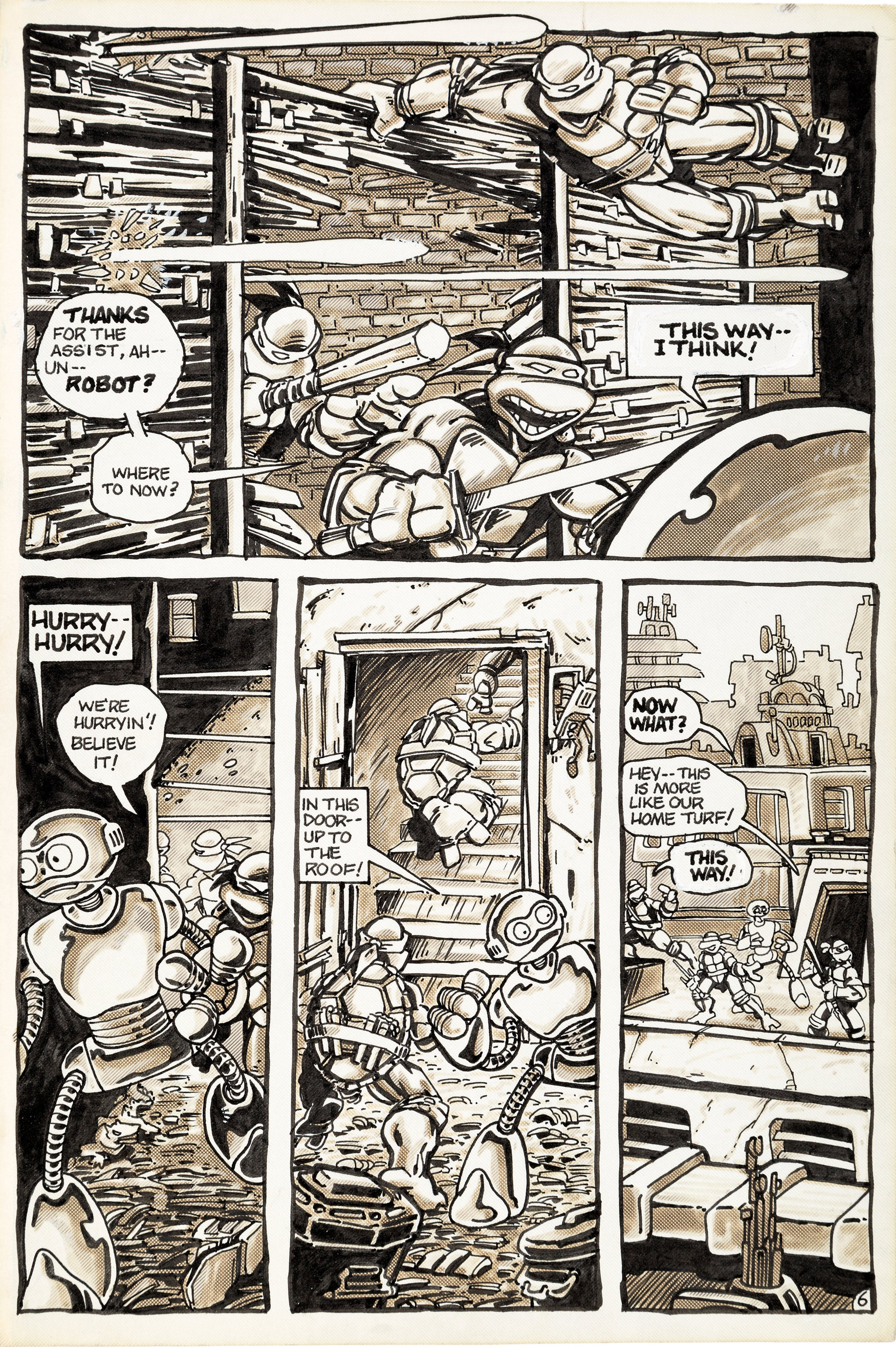Kevin Eastman and Peter Laird Teenage Mutant Ninja Turtles #5 interior page