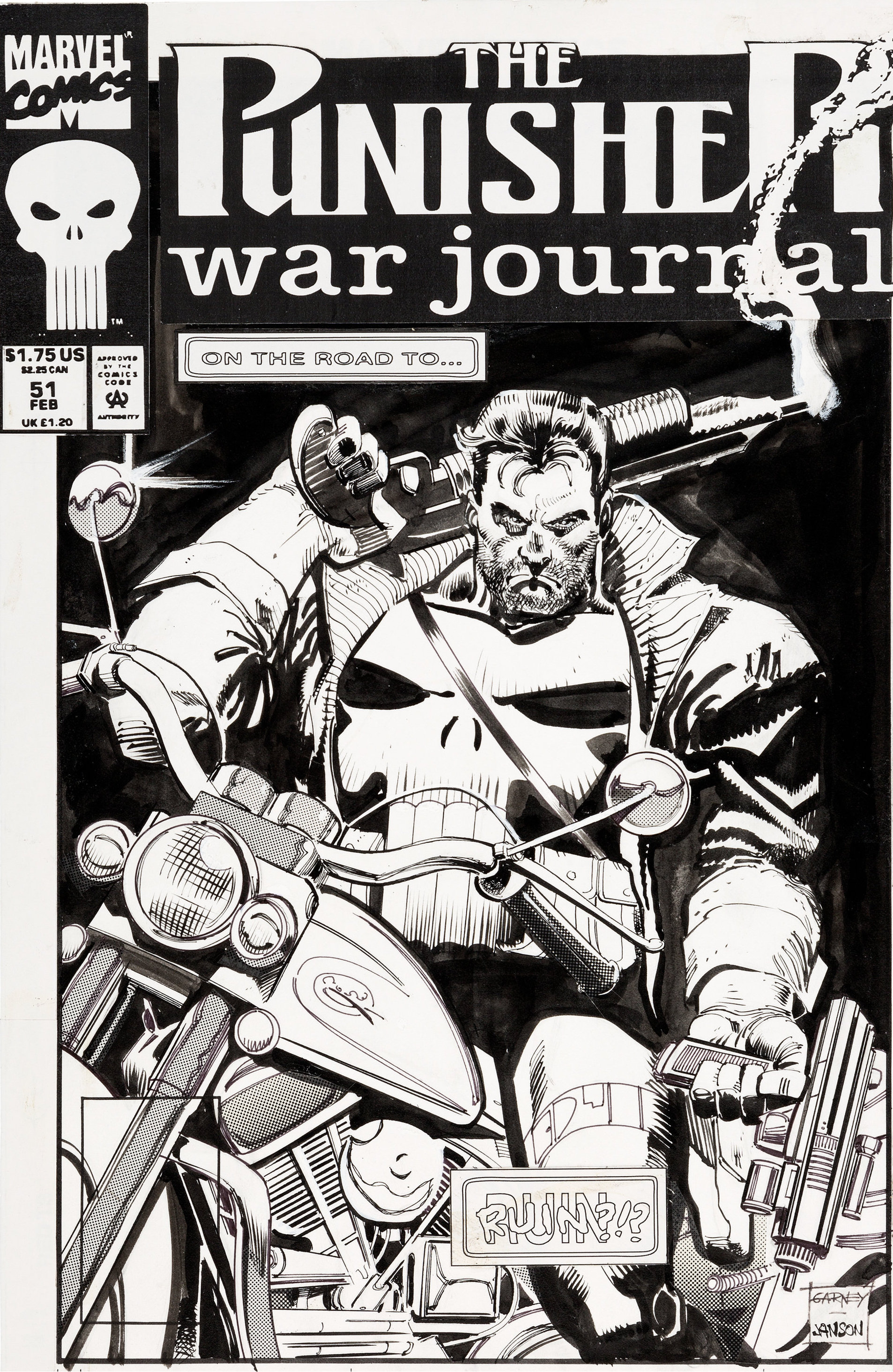 Ron Garney and Klaus Janson Punisher War Journal #51 Cover