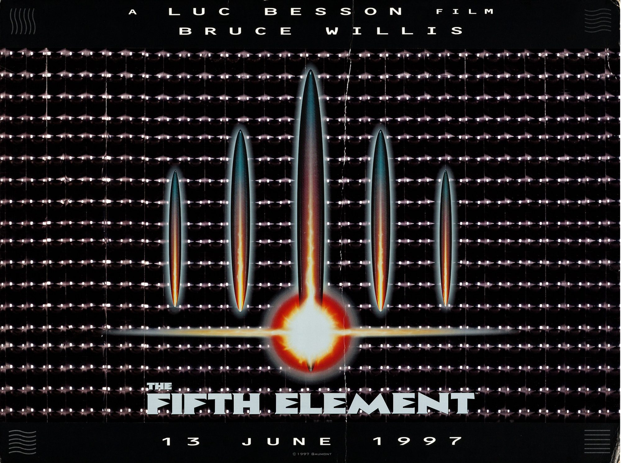 The Fifth Element 1997 Holographic British Quad poster