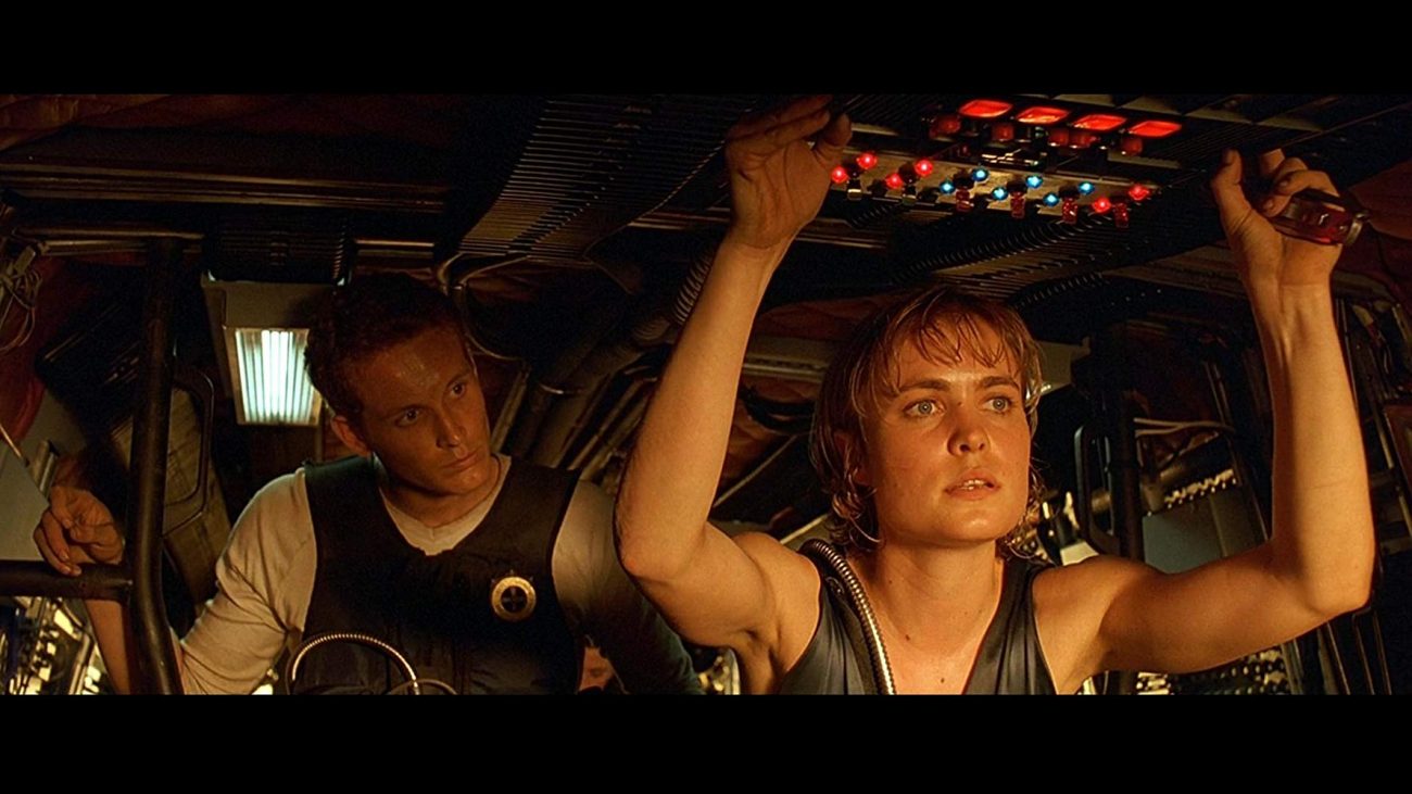 Cole Hauser and Radha Mitchell in Pitch Black (2000)