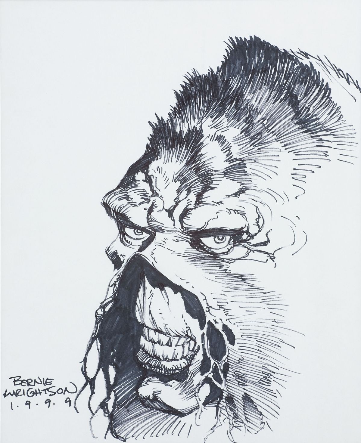 Bernie Wrightson Swamp Thing drawing (1999)