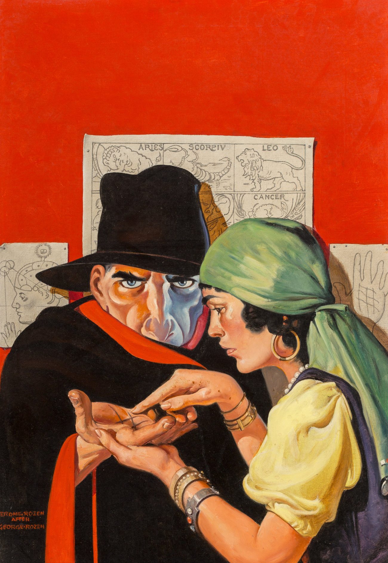 Jerome Rozen The Shadow Magazine "Gypsy Vengeance" cover recreation