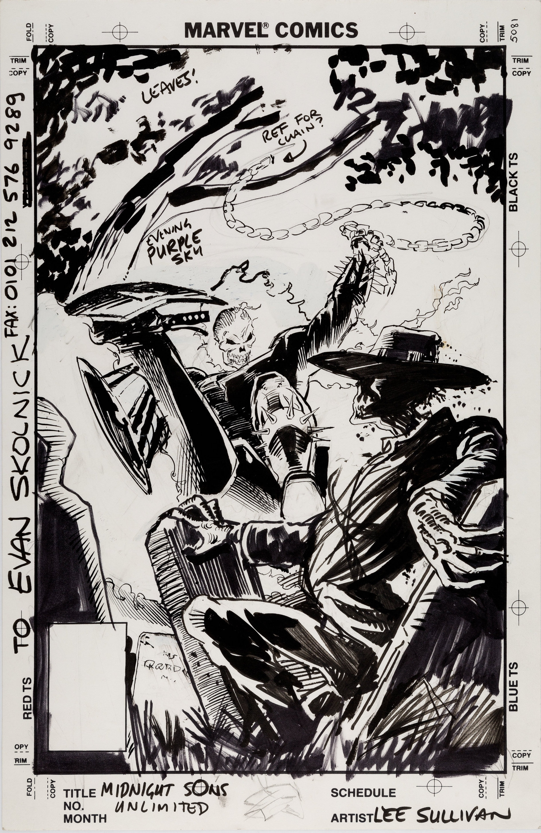 Lee Sullivan Midnight Sons Unlimited #7 cover comp
