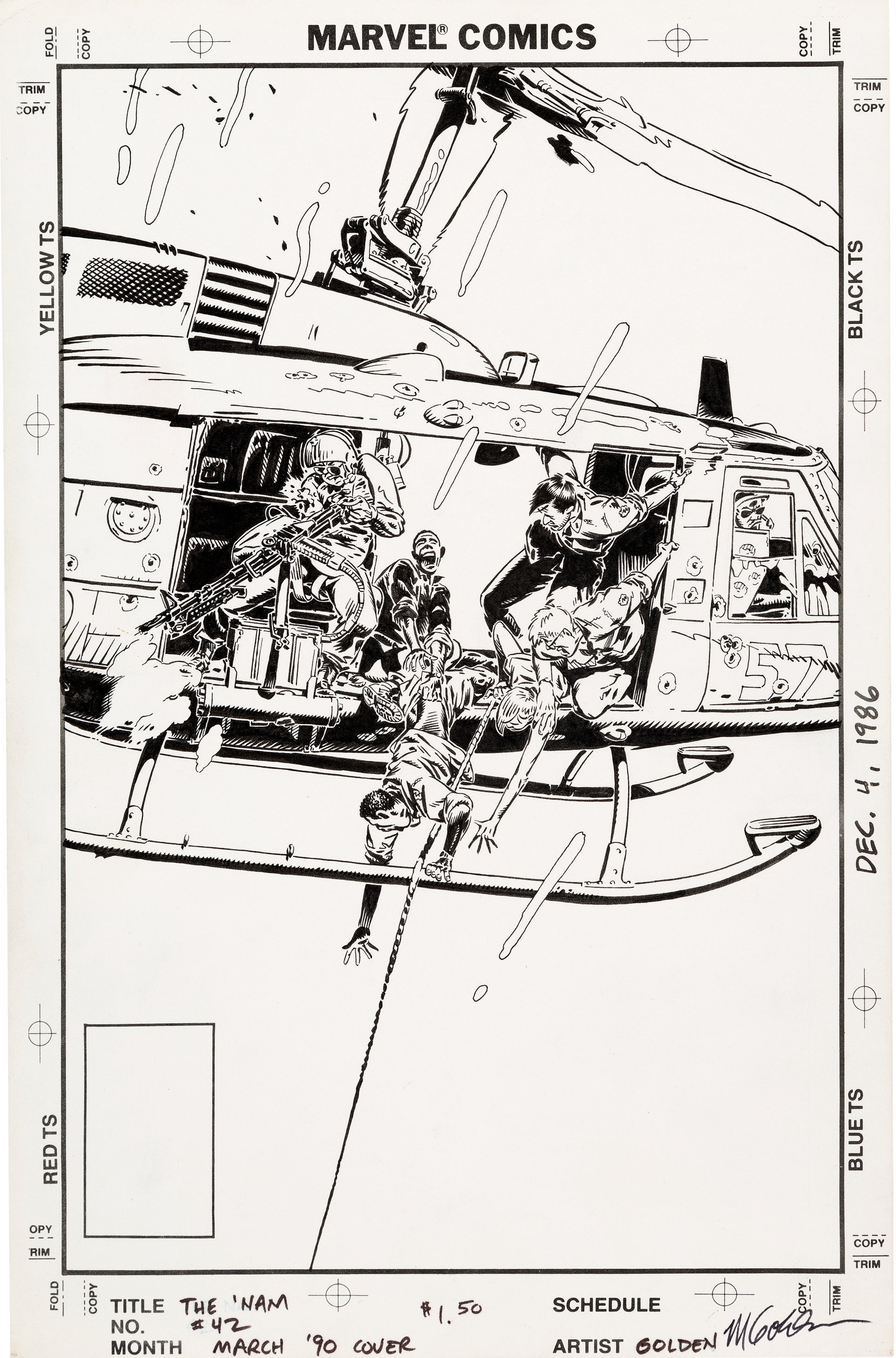 Michael Golden The ‘Nam #42 cover