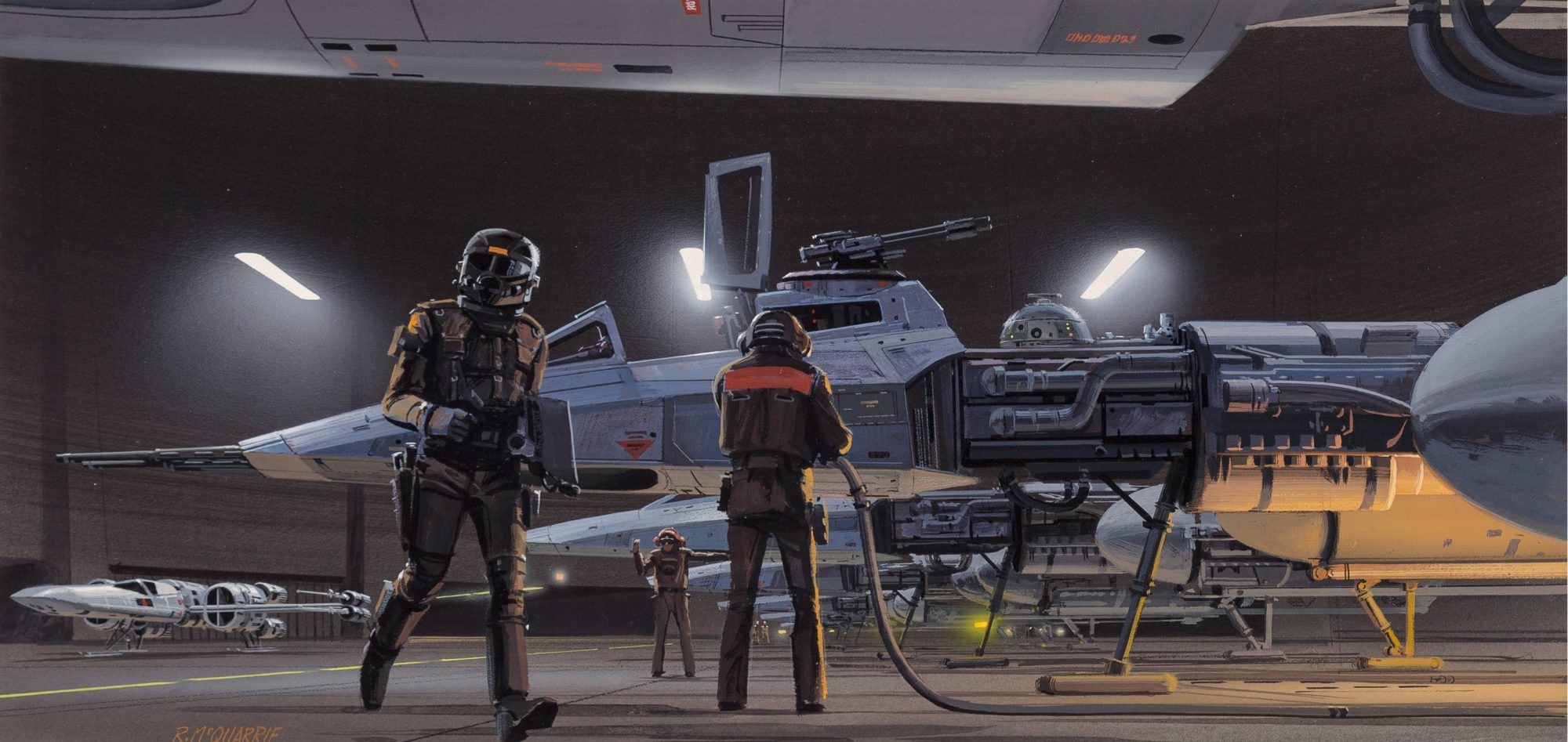 Ralph McQuarrie Y-Wing Fighter Star Wars concept art