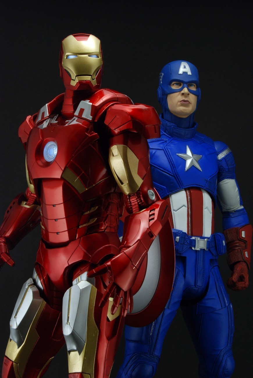 18 inch (1/4 Scale) Iron Man & Captain America Action Figures ...