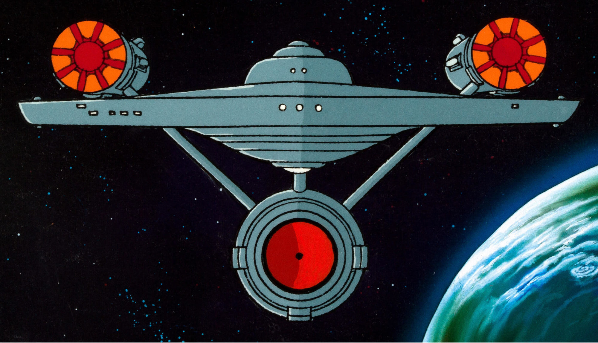 Star Trek The Animated Series (1973) Starship Enterprise production cel