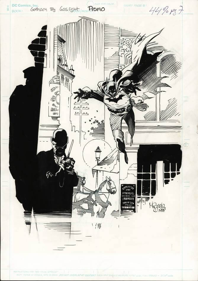 Mike Mignola Batman Gotham By Gaslight drawing