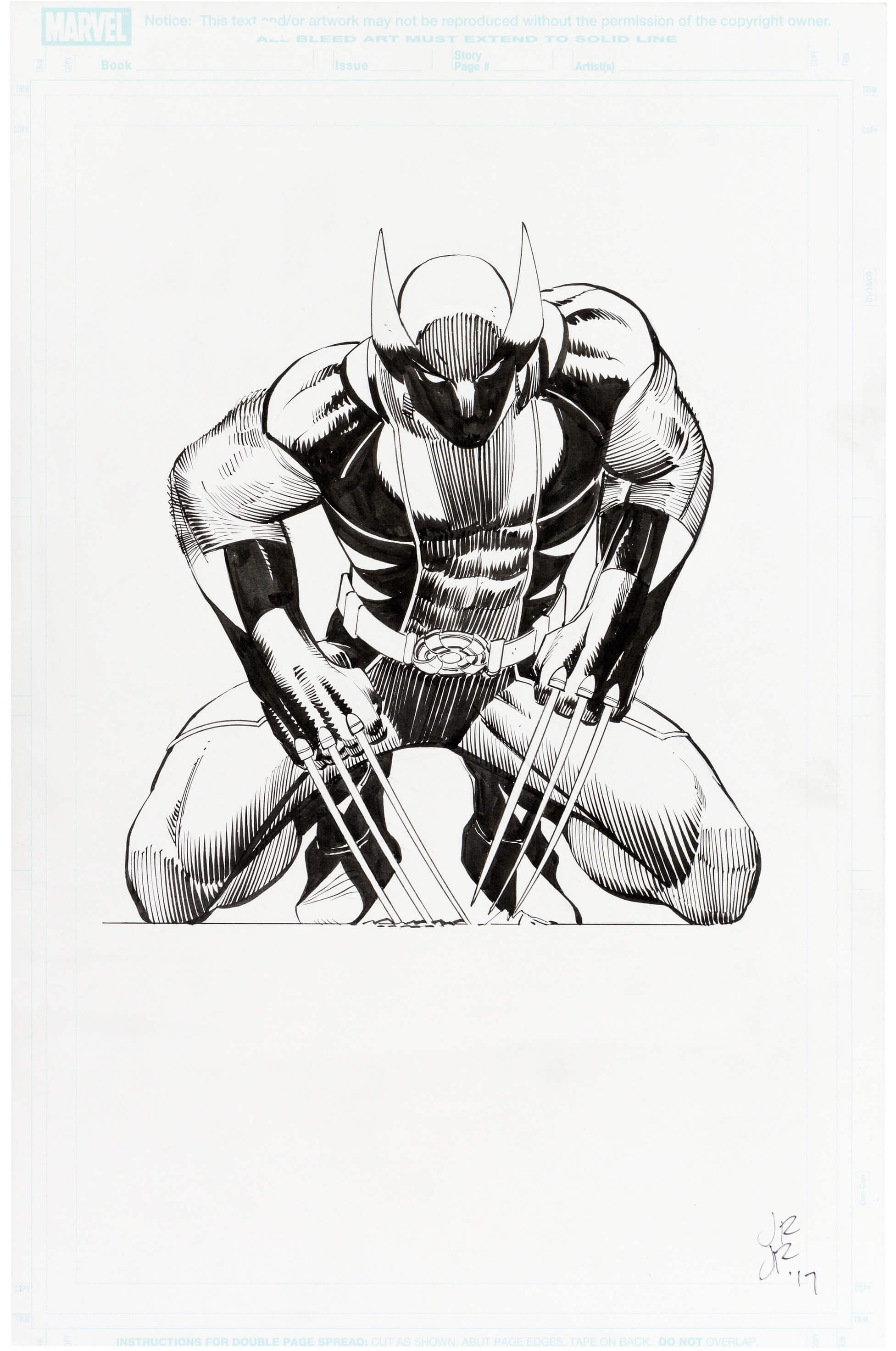 John Romita Jr. Wolverine drawing Dangerous Universe
