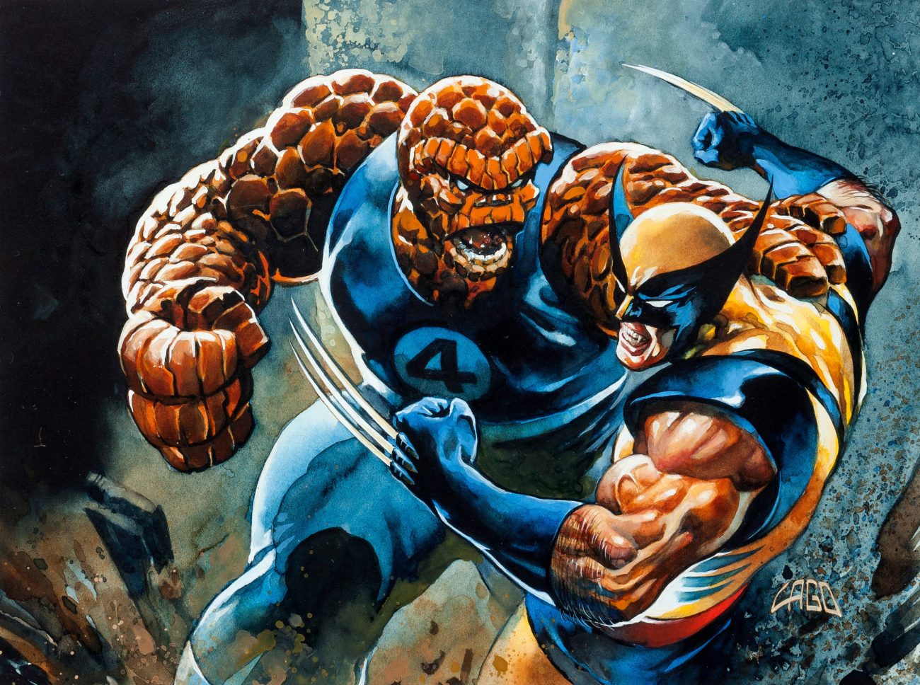 Ray Lago X-Men Trading Card (1994) Wolverine vs. The Thing